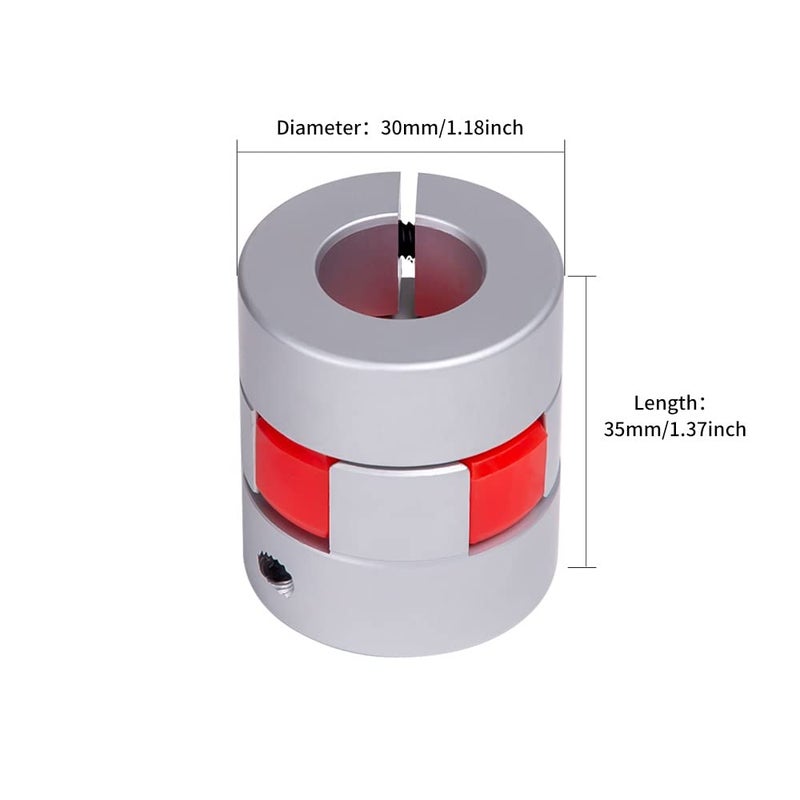 Sinoblu Aluminium Plum Flexible Shaft Coupling D30L35 bore 13mm to 15mm Motor Connector Flexible Coupler for 3D Printer CNC Machine and Servo Stepped Motor - Image 2